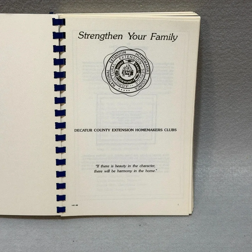 Vintage 1988 Recipes From Our House to Yours Decatur County TN Cookbook